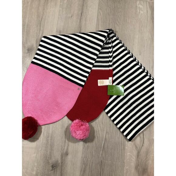 Kate Spade Stripe Pom Pom Scarf Stripe